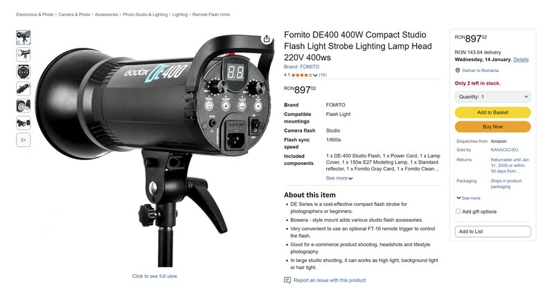 Flash de studio Godox DE 400